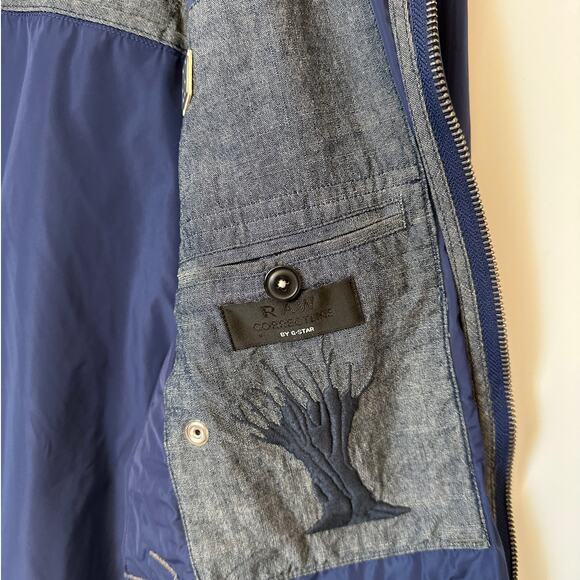 G-Star Raw Correctline Rank Jacket Lightweight Military Style Streetwear Blue  L - Picture 10 of 16